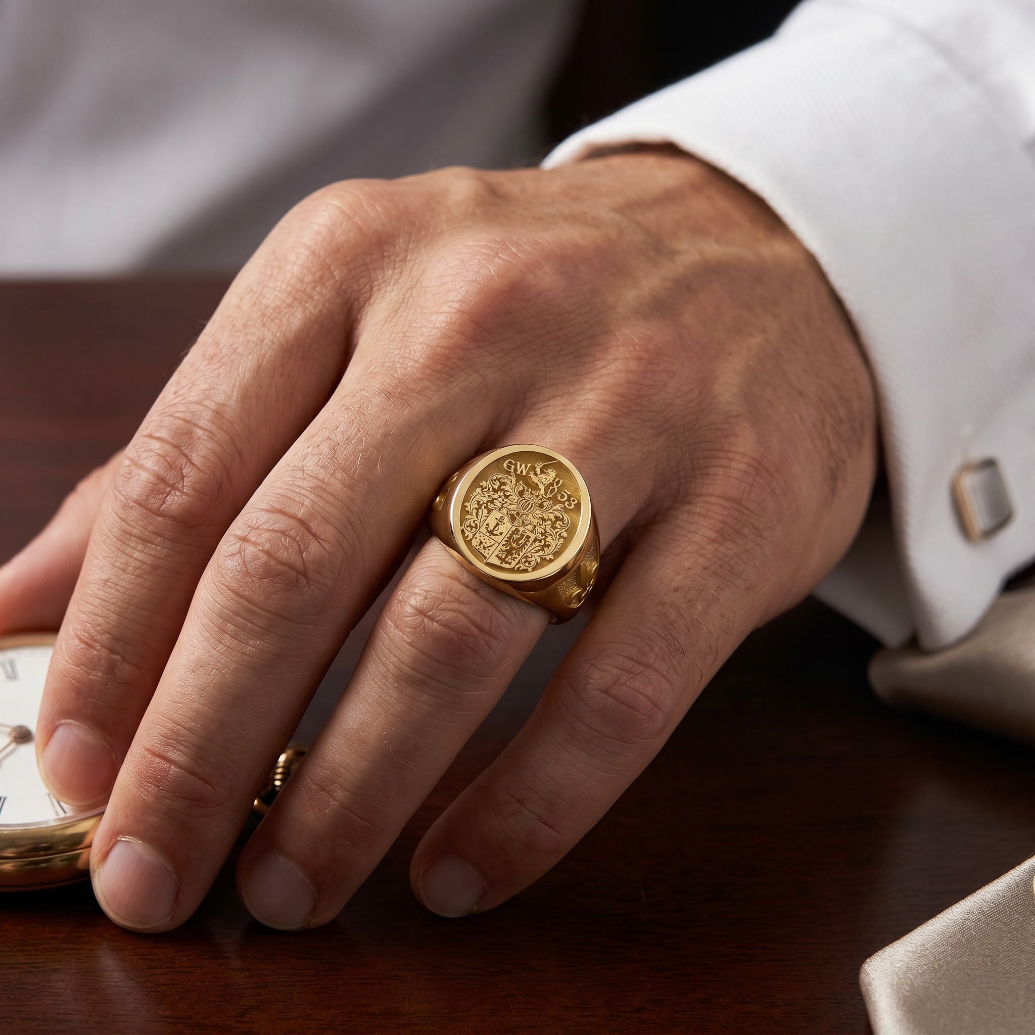 Custom Crest Signet Ring