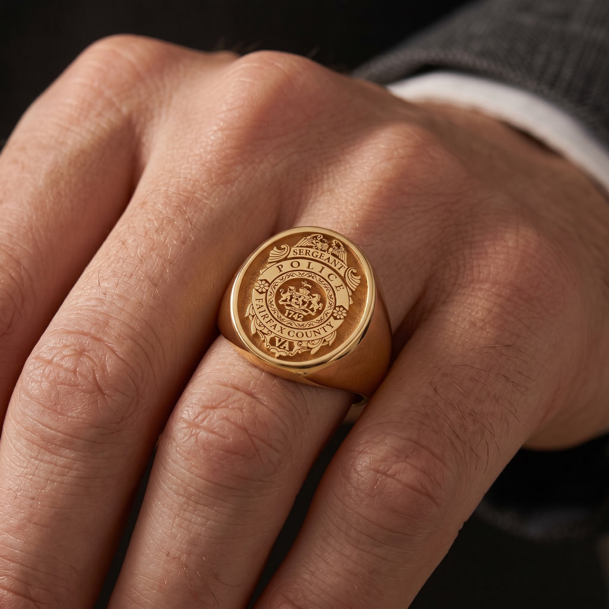 Custom Crest Signet Ring