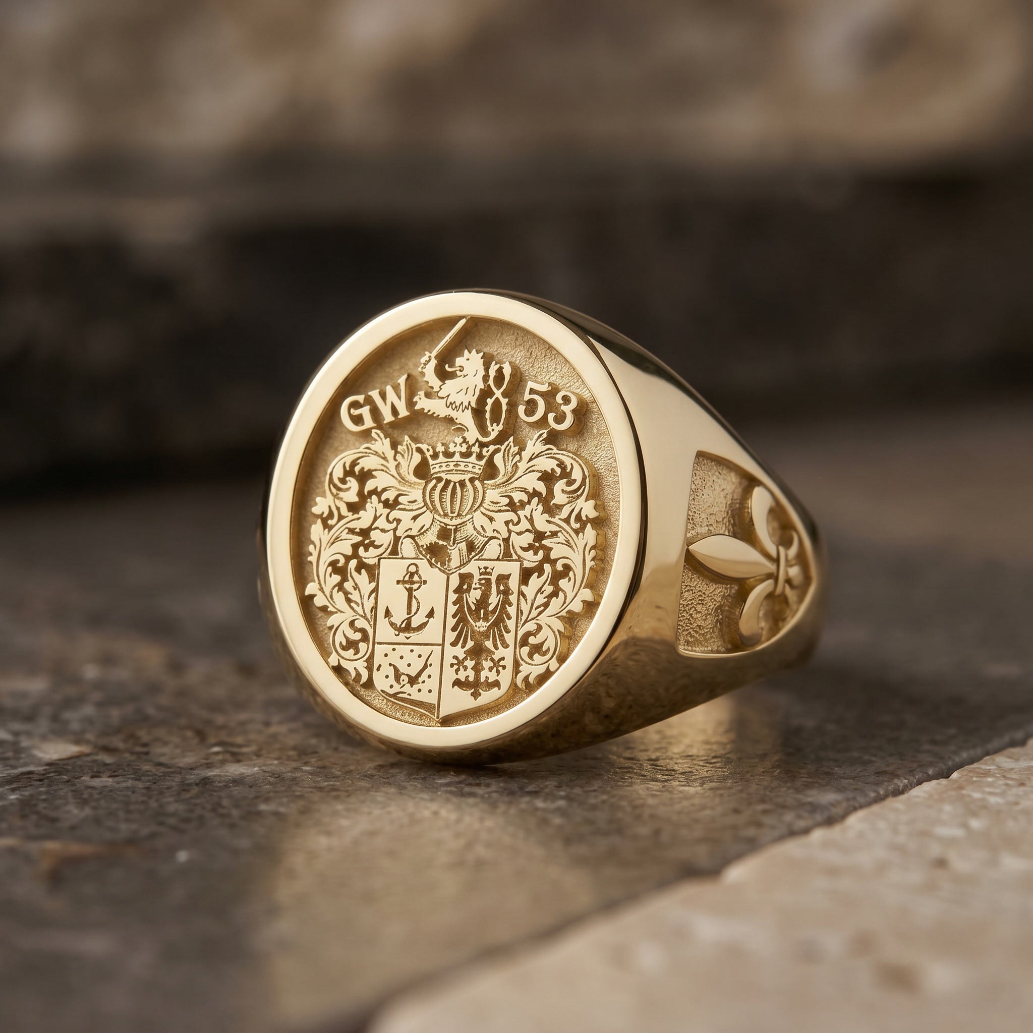 Custom Crest Signet Ring