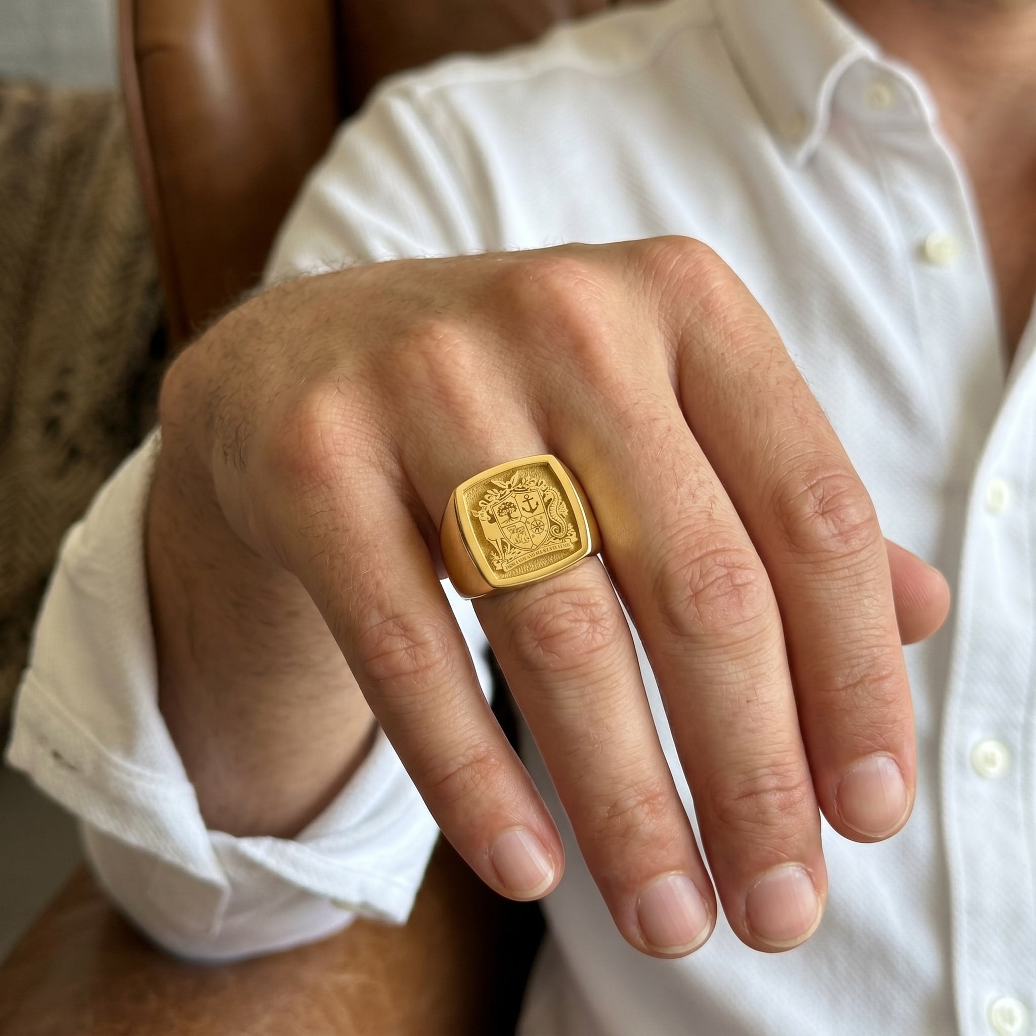Custom Crest Signet Ring