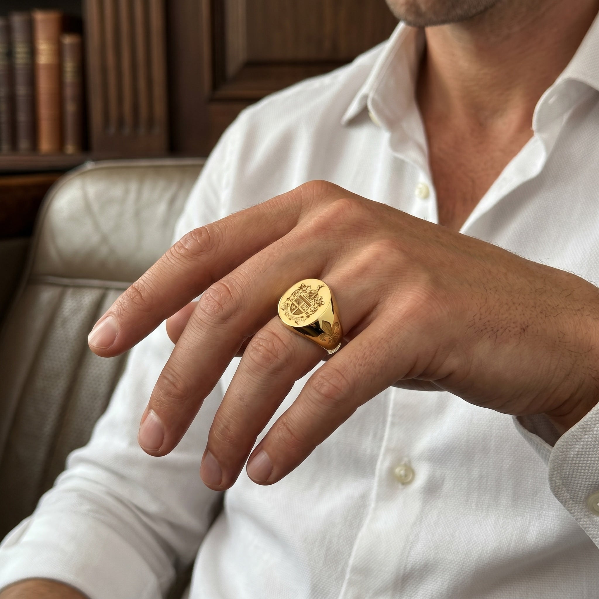 Custom Crest Signet Ring