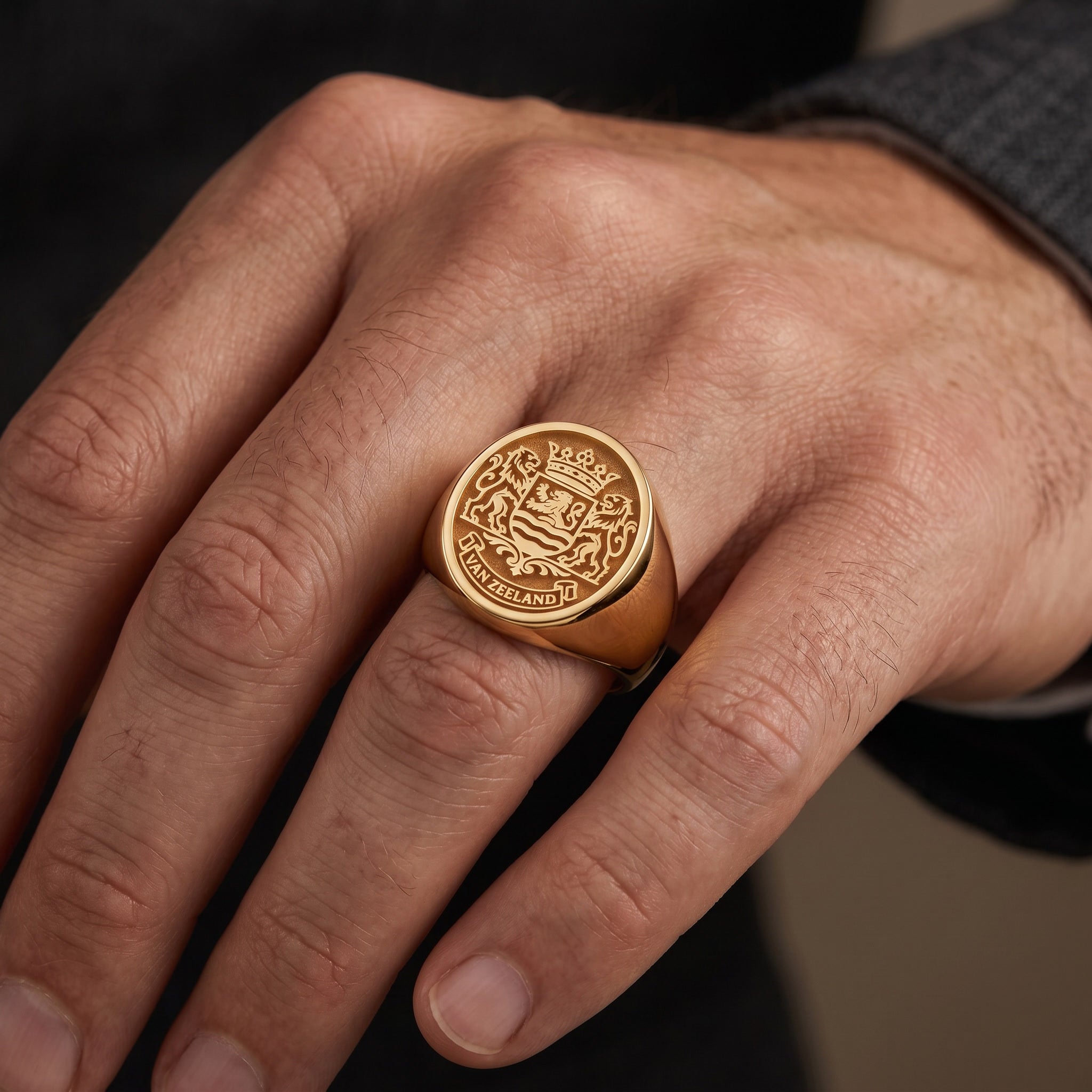 Custom Crest Signet Ring