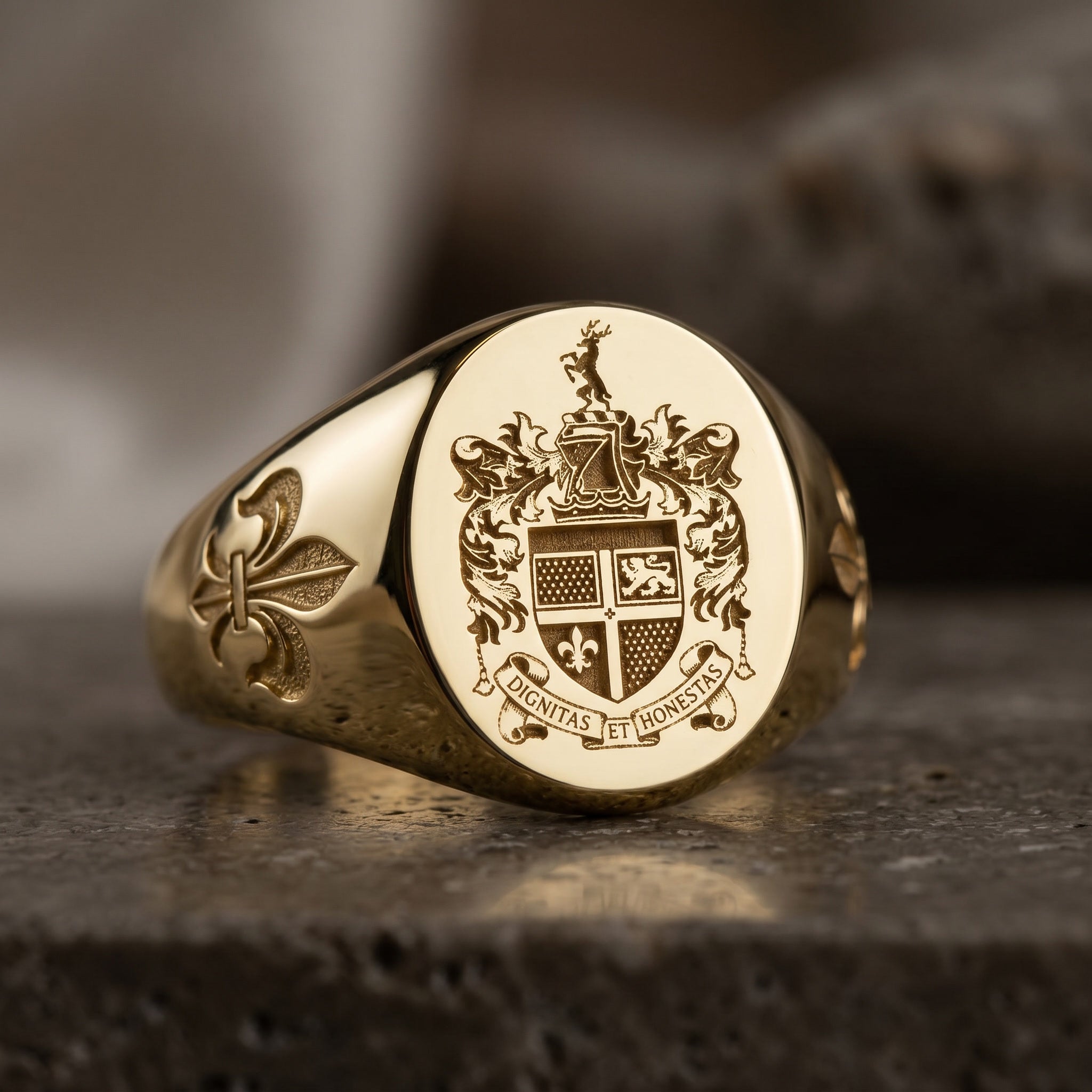 Custom Crest Signet Ring