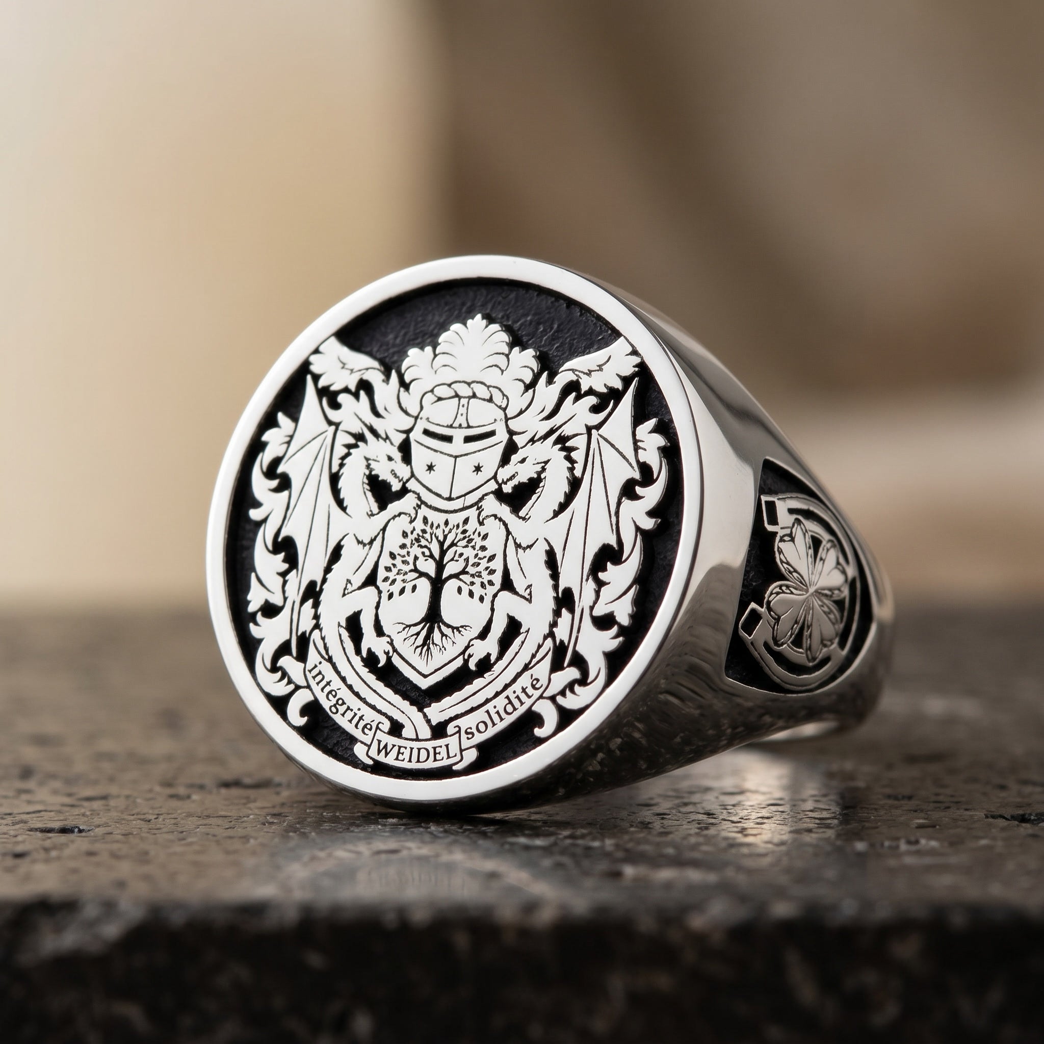Custom Crest Signet Ring